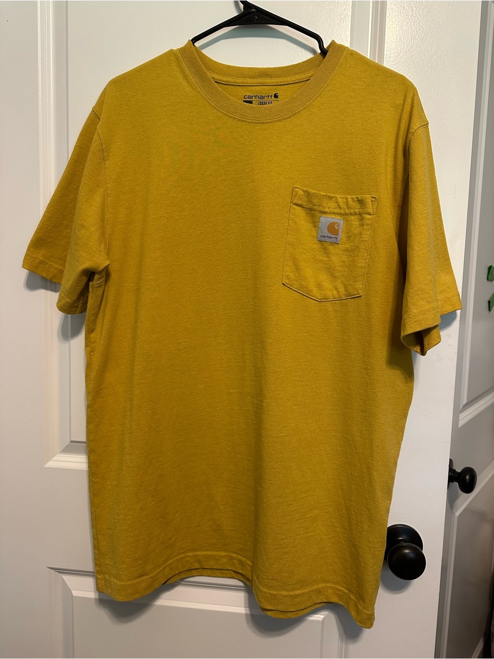 Carhartt Men’s Short-Sleeve Pocket T-Shirt - Mustard size medium